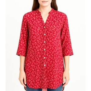 Matta 100% silk 3/4 sleeve button up blouse